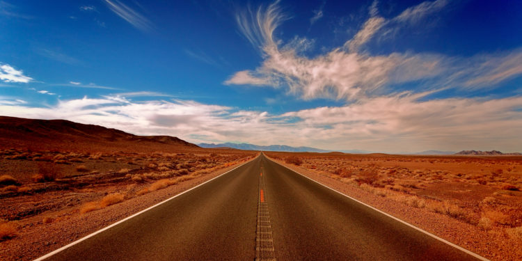 autostrada w słońcu fotografia